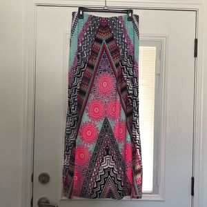Boho Maxi Skirt Large Tribal Print Versona